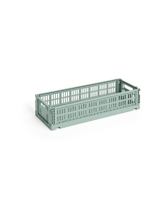 HAY - Colour Crate Mini Oblong uzglabāšanas kaste 13 x 34,5 x 8 cm - SAGE GREEN - photo 1 HAY - Colour Crate Mini Oblong uzglabāšanas kaste 13 x 34,5 x 8 cm - SAGE GREEN | Stockmann - photo 1