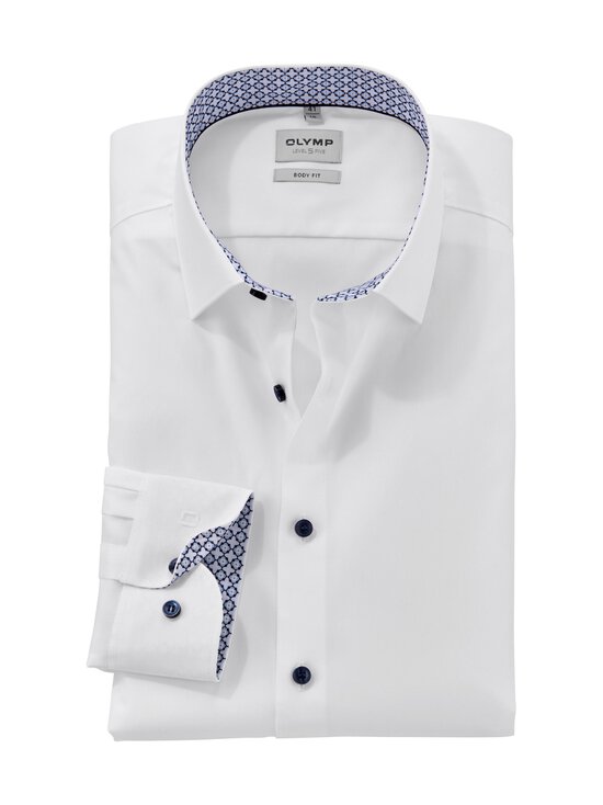 Olymp - Body Fit Level 5 Print Trim -kauluspaita - 00 WEISS WHITE - photo 1 Olymp - Body Fit Level 5 Print Trim -kauluspaita - 00 WEISS WHITE | Stockmann - photo 1