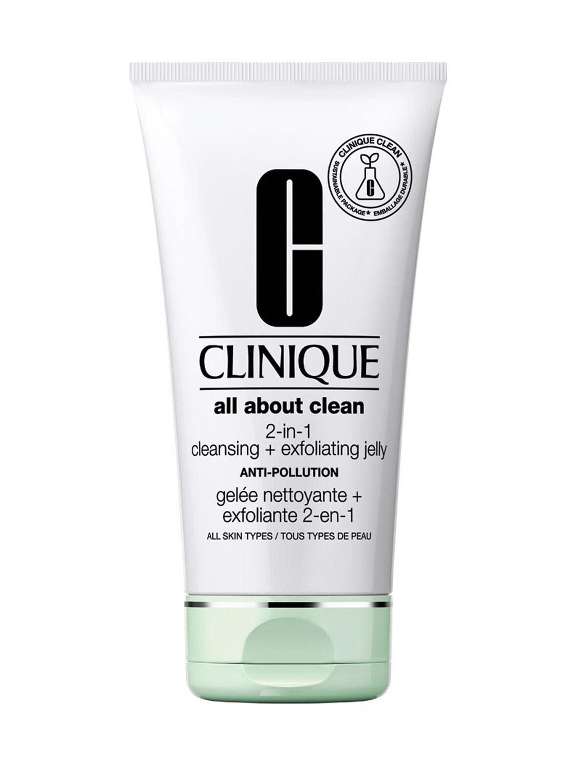 Clinique All About Clean 2-in-1 Detoxifying Jelly Cleanser + Exfoliator Anti-Pollution -puhdistusaine 150 ml