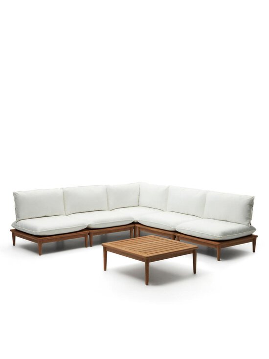 Kave Home - Portitxol-ulkosohvasetti pöydällä valkoinen / tiikki 270 x 270 cm - BEIGE | Stockmann - photo 2