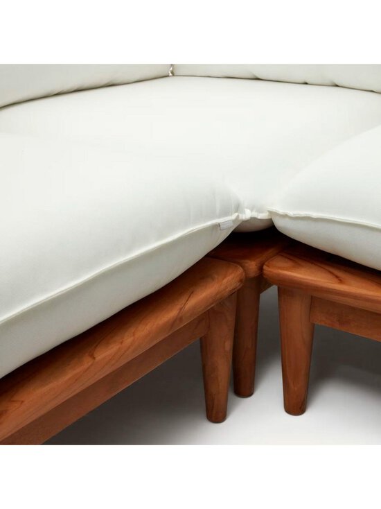 Kave Home - Portitxol-ulkosohvasetti pöydällä valkoinen / tiikki 270 x 270 cm - BEIGE | Stockmann - photo 3