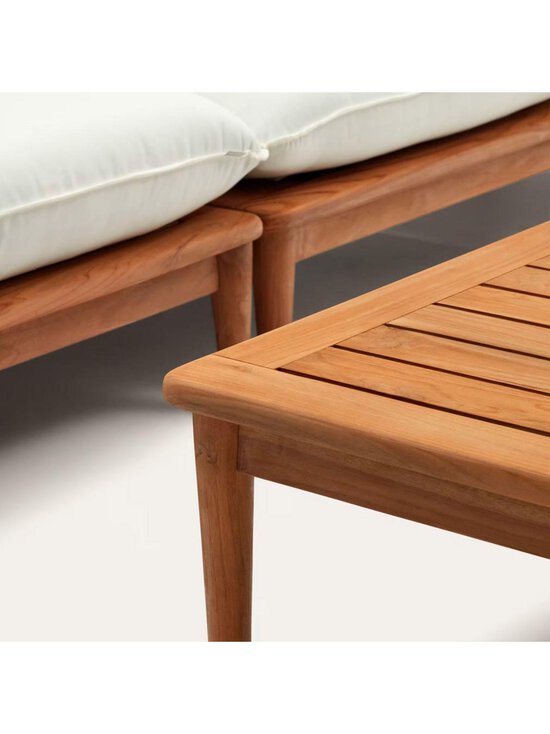 Kave Home - Portitxol-ulkosohvasetti pöydällä valkoinen / tiikki 270 x 270 cm - BEIGE | Stockmann - photo 4