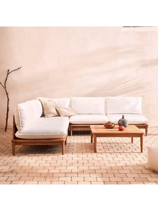 Kave Home - Portitxol-ulkosohvasetti pöydällä valkoinen / tiikki 270 x 270 cm - BEIGE | Stockmann - photo 7