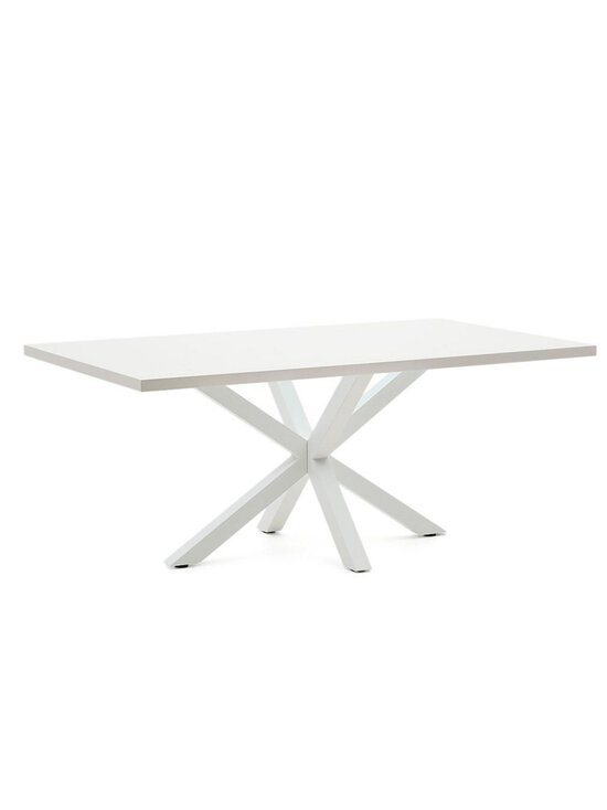 Kave Home - Argo-ruokapöytä valkoinen melamiini / valkoinen 200 x 100 cm - WHITE | Stockmann - photo 2