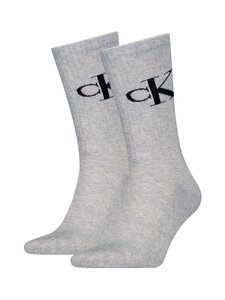 Calvin Klein - CKJ Monogram -sukat 2-pack - 003 LIGHT GREY MELANGE Calvin Klein - CKJ Monogram -sukat 2-pack - 003 LIGHT GREY MELANGE | Stockmann