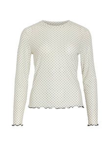 Vila - ViHarley Mesh krekls - CLOUD DANCER AOP:BLACK DOTS | Stockmann