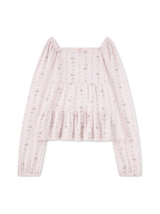 Abercrombie & Fitch - Tiered Babydoll tops - ARF-DITSY PINK FLOWER GARLAND | Stockmann