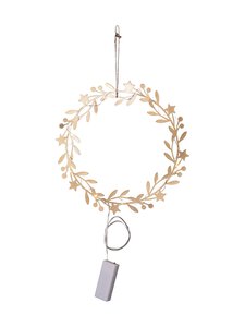 Star Trading - Holiday Wheath- metallikranssi LED-valoilla 28 x 2 x 28 cm - KULTA Star Trading - Holiday Wheath- metallikranssi LED-valoilla 28 x 2 x 28 cm - KULTA | Stockmann