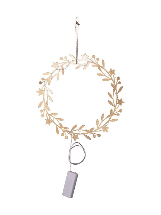 Star Trading - Holiday Wheath metāla vainags ar LED gaismām 28 x 2 x 28 cm - KULTA - photo 1 Star Trading - Holiday Wheath metāla vainags ar LED gaismām 28 x 2 x 28 cm - KULTA | Stockmann - photo 1