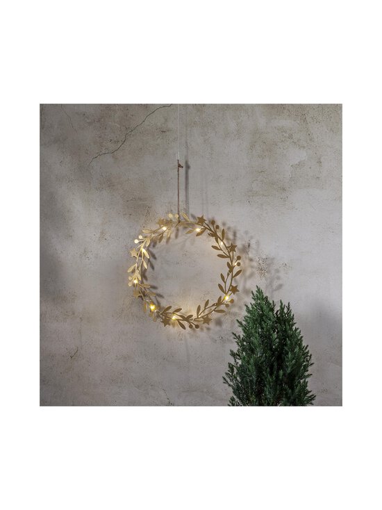 Star Trading - Holiday Wheath metāla vainags ar LED gaismām 28 x 2 x 28 cm - KULTA - photo 2 Star Trading - Holiday Wheath metāla vainags ar LED gaismām 28 x 2 x 28 cm - KULTA | Stockmann - photo 2