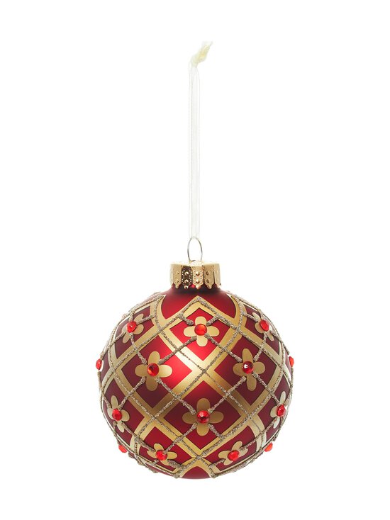 Villa Stockmann - Glass Jewelry Ball -joulukoriste - RED | Stockmann - photo 2