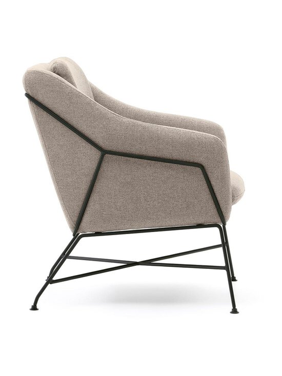 Kave Home - Brida-nojatuoli beige/musta - BEIGE | Stockmann - photo 2