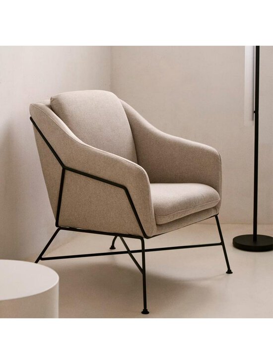 Kave Home - Brida-nojatuoli beige/musta - BEIGE | Stockmann - photo 6