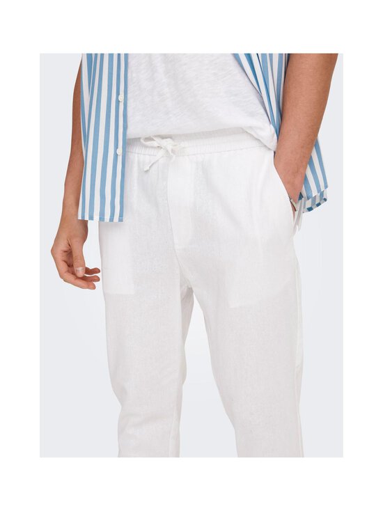 Only & Sons - Linasegust püksid OnsLinus Tapered - BRIGHT WHITE | Stockmann - photo 6