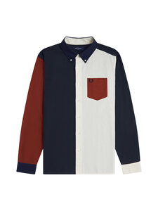 Fred Perry - Colour Block Oxford -kauluspaita - 608 NAVY | Stockmann