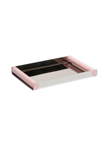 Design Letters - Ray Tray Disco Medium -tarjotin - POLISHED STAINLESS STEEL + CREOLE PINK 691C | Stockmann