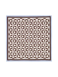 Stockholm Kravatt - Flower-silkkitaskuliina - 8 BLUE/BROWN | Stockmann