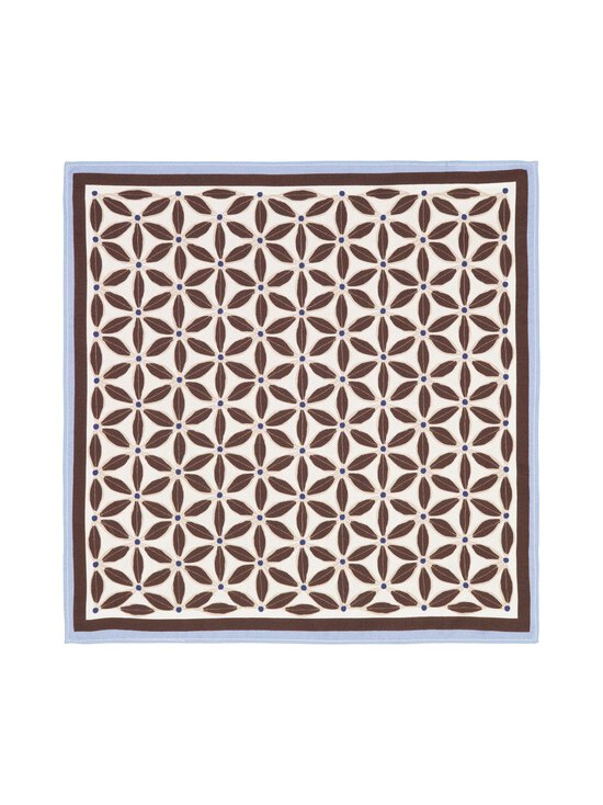 Stockholm Kravatt - Flower-silkkitaskuliina - 8 BLUE/BROWN | Stockmann - photo 1