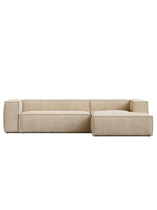 Kave Home - Blok-divaanisohva luonnonvalkoinen vakosametti L 300 cm / oikea - WHITE | Stockmann - photo 1