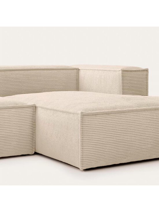 Kave Home - Blok-divaanisohva luonnonvalkoinen vakosametti L 300 cm / oikea - WHITE | Stockmann - photo 3