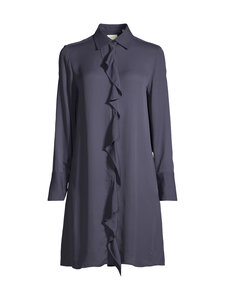 GANT - Crepe Viscose Ruffle -paitamekko - 433 EVENING BLUE GANT - Crepe Viscose Ruffle -paitamekko - 433 EVENING BLUE | Stockmann