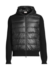 Moncler - Padded Wool Zip-Up Hoodie -hybridiuntuvatakki - 999 BLACK Moncler - Padded Wool Zip-Up Hoodie -hybridiuntuvatakki - 999 BLACK | Stockmann