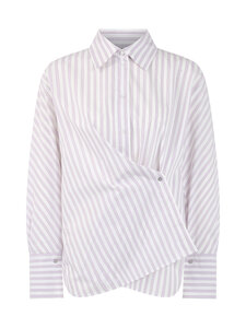 Marc Cain - Striped Wrap kreklblūze - 724 PURPLE ROSE | Stockmann