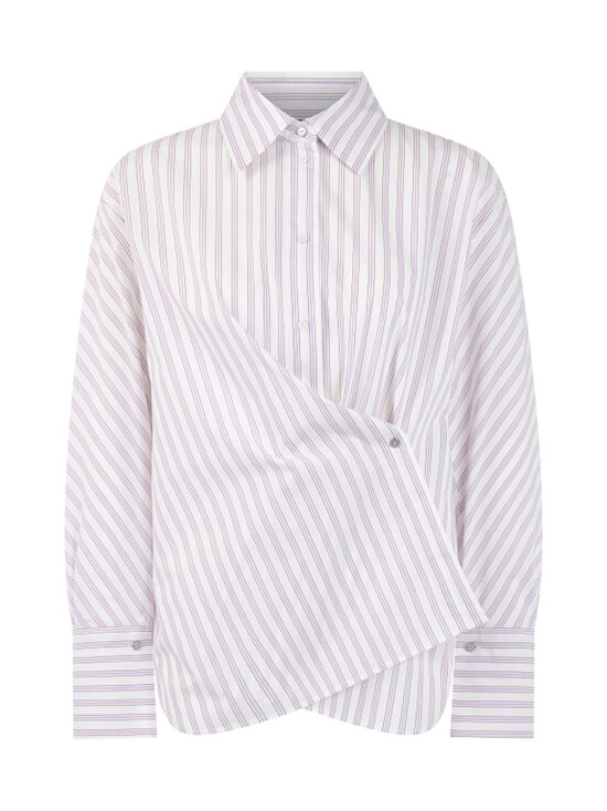 Marc Cain - Striped Wrap kreklblūze - 724 PURPLE ROSE | Stockmann - photo 1