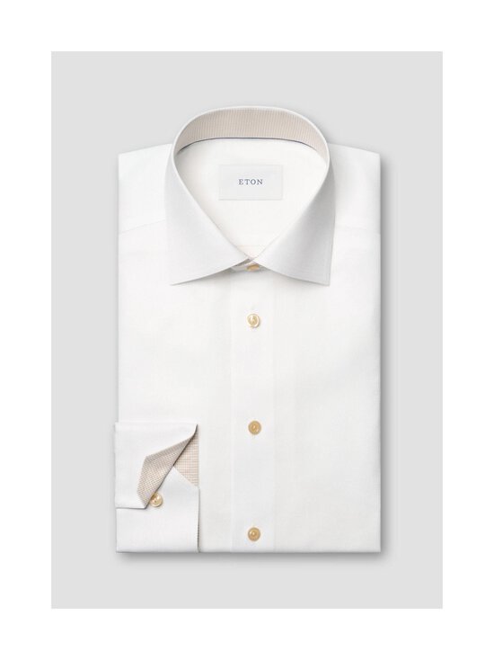 Eton - Contemporary Fit Semi Solid Effect -kauluspaita - 00 WHITE | Stockmann - photo 2