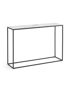 Kave Home - Rewena-konsolipöytä valkoinen/musta 110 x 75 cm - WHITE | Stockmann