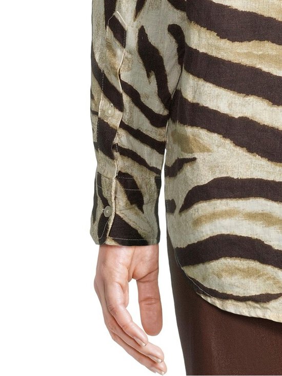 Lauren Ralph Lauren - Kotta-pellavapaitapusero - CREAM/BROWN | Stockmann - photo 5