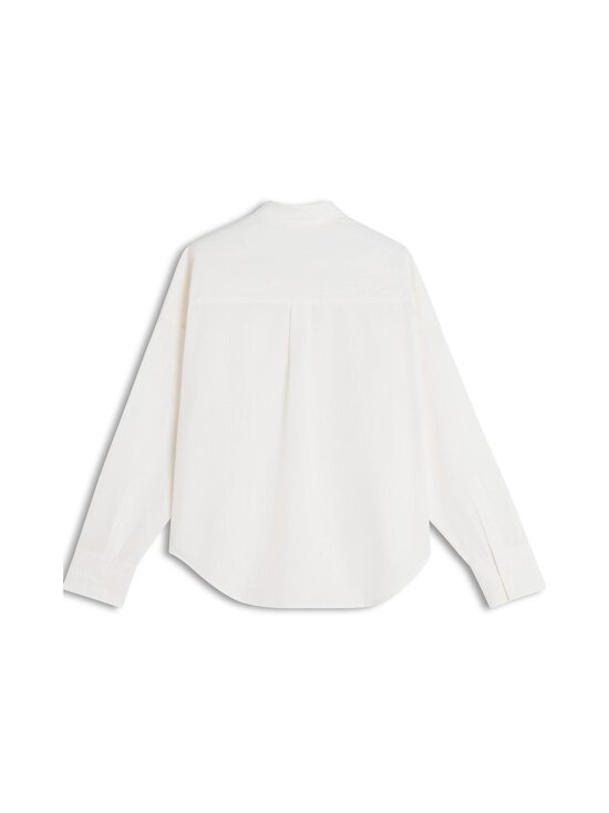 Maison Kitsuné - Striped Double Pocket -paitapusero - 0494 WARM SAND/WHITE | Stockmann - photo 2