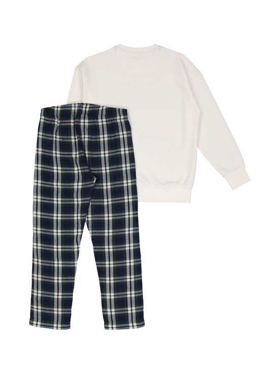 BASIC by Stockmann - Nathan-pyjama 2-osainen - GREEN CHECK/SOFT WHITE | Stockmann - photo 2