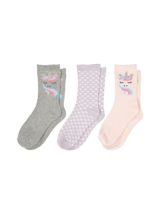 Bogi - Jill zeķes 3-pāri - PINK/LILAC/GREY UNICORN | Stockmann - photo 2