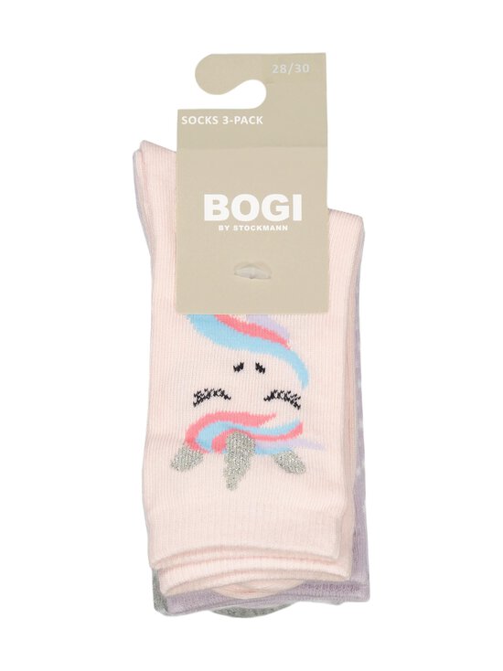Bogi - Jill zeķes 3-pāri - PINK/LILAC/GREY UNICORN | Stockmann - photo 3
