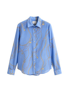 GANT - Printed Cotton Silk -paita - 424 HYDRANGEA BLUE | Stockmann