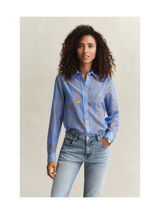 GANT - Printed Cotton Silk -paita - 424 HYDRANGEA BLUE | Stockmann - photo 2