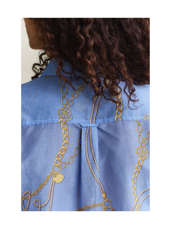 GANT - Printed Cotton Silk -paita - 424 HYDRANGEA BLUE | Stockmann - photo 4