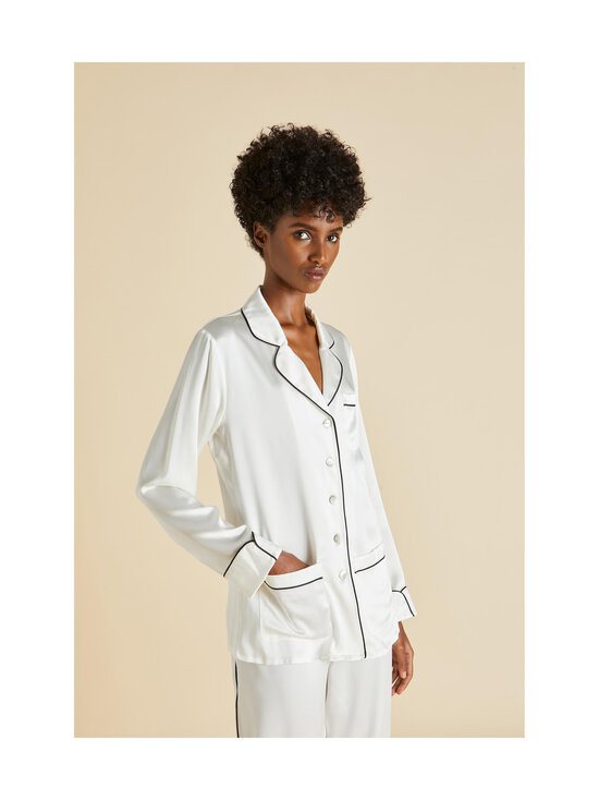 Olivia von Halle - Coco zīda pidžamas komplekts - IVORY JET BLACK CORE | Stockmann - photo 3
