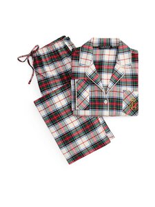 Lauren Ralph Lauren - Notch Collar Long PJ Set -pyjama 2-osainen - 790 CREAM PLD | Stockmann
