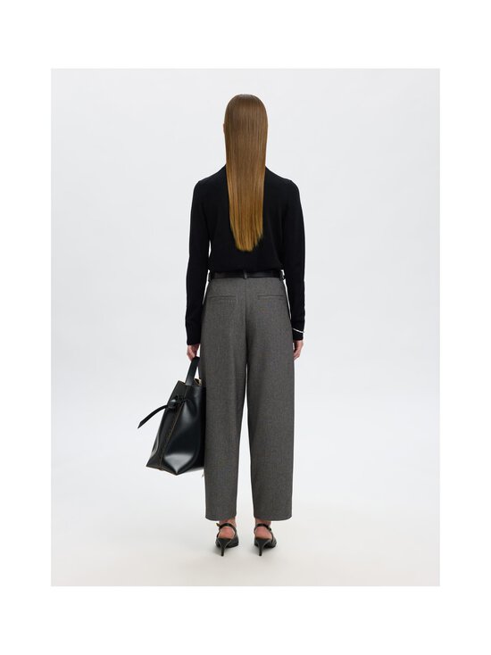 Selected - SlfBarrel Alma -housut - BLACK DETAIL:STRUCTURE | Stockmann - photo 3