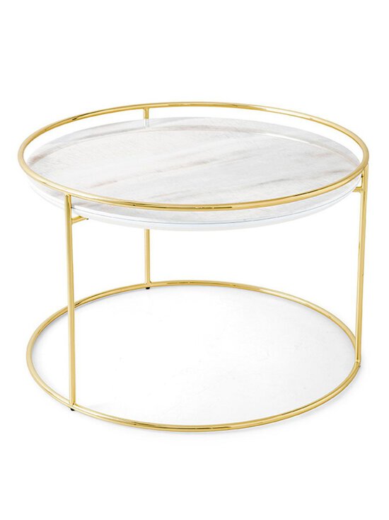 Calligaris - Atollo-sohvapöytä messinki/valkoinen marmori ⌀ 62,5 cm - WHITE | Stockmann - photo 1