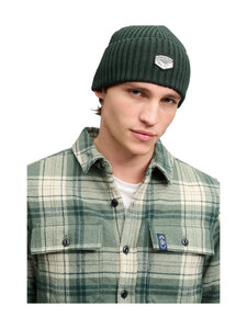 Superdry - Chunky Rib -neulepipo - M7D DARK PINE GREEN MELANGE | Stockmann