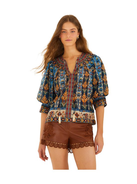 Farm Rio - Embroidered Tapestry -pusero - 26032 EMBROIDERED TAPESTRY BLUE | Stockmann - photo 1