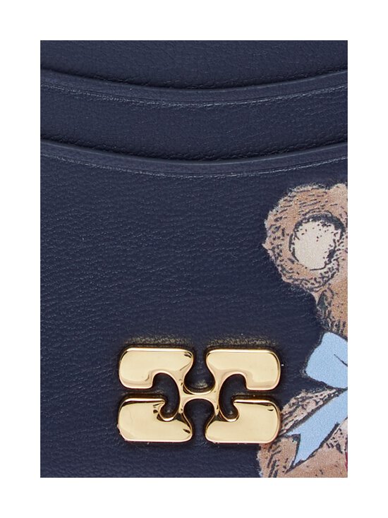 Ganni - Flap Bear -korttikotelo - 096 BLACK/IRIS | Stockmann - photo 3