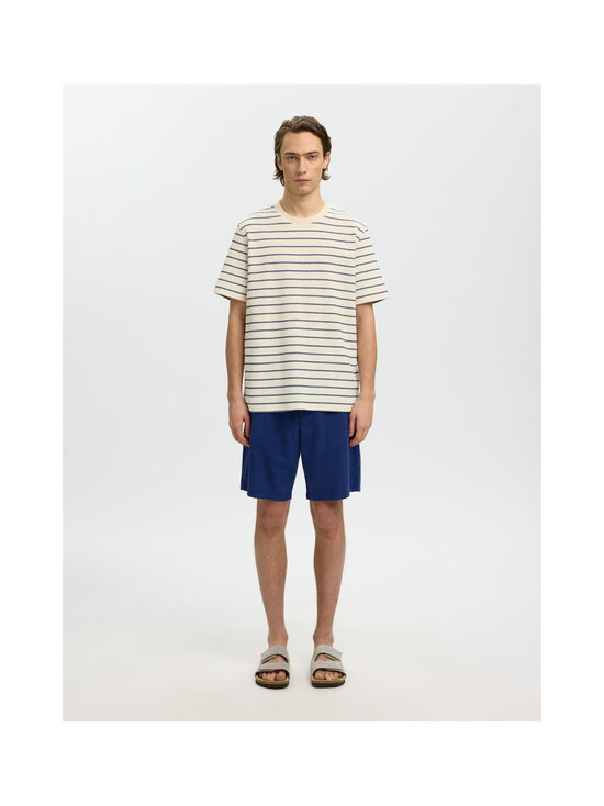 Selected - SlhDjango Stripe O-Neck t-paita - OCEAN CAVERN STRIPES:BIRCH | Stockmann - photo 4
