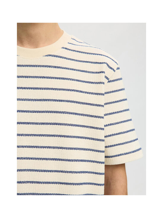 Selected - SlhDjango Stripe O-Neck t-paita - OCEAN CAVERN STRIPES:BIRCH | Stockmann - photo 6