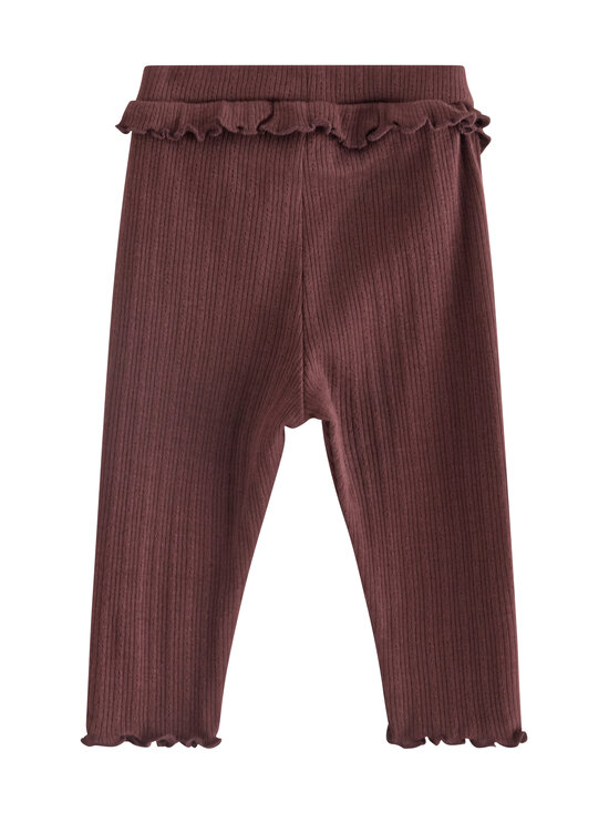 Lindex - Rievotas bikses ar volāniem - 9498 BROWN | Stockmann - photo 2