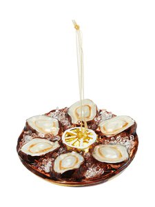 Villa Stockmann - Glass Oysters -joulukoriste - BROWN | Stockmann