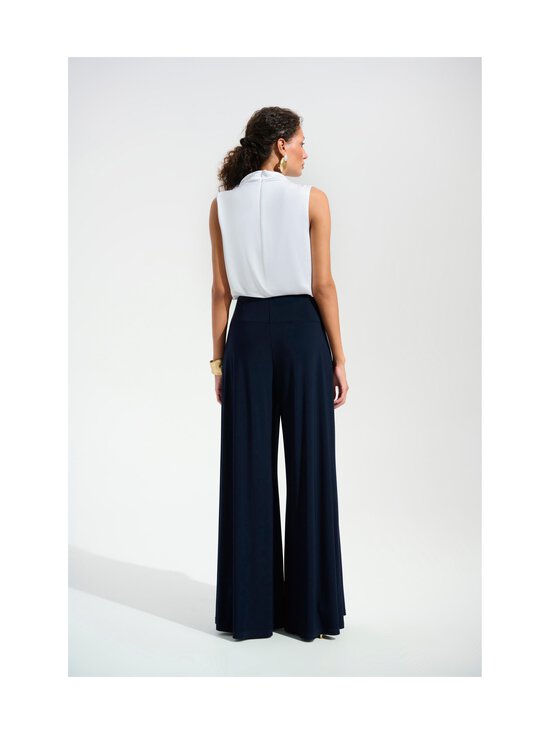 Joseph Ribkoff - Silky And Satin Wide Leg Jumpsuit With Contrast -haalari - 2229 MIDNIGHT BLUE/VANILLA | Stockmann - photo 3